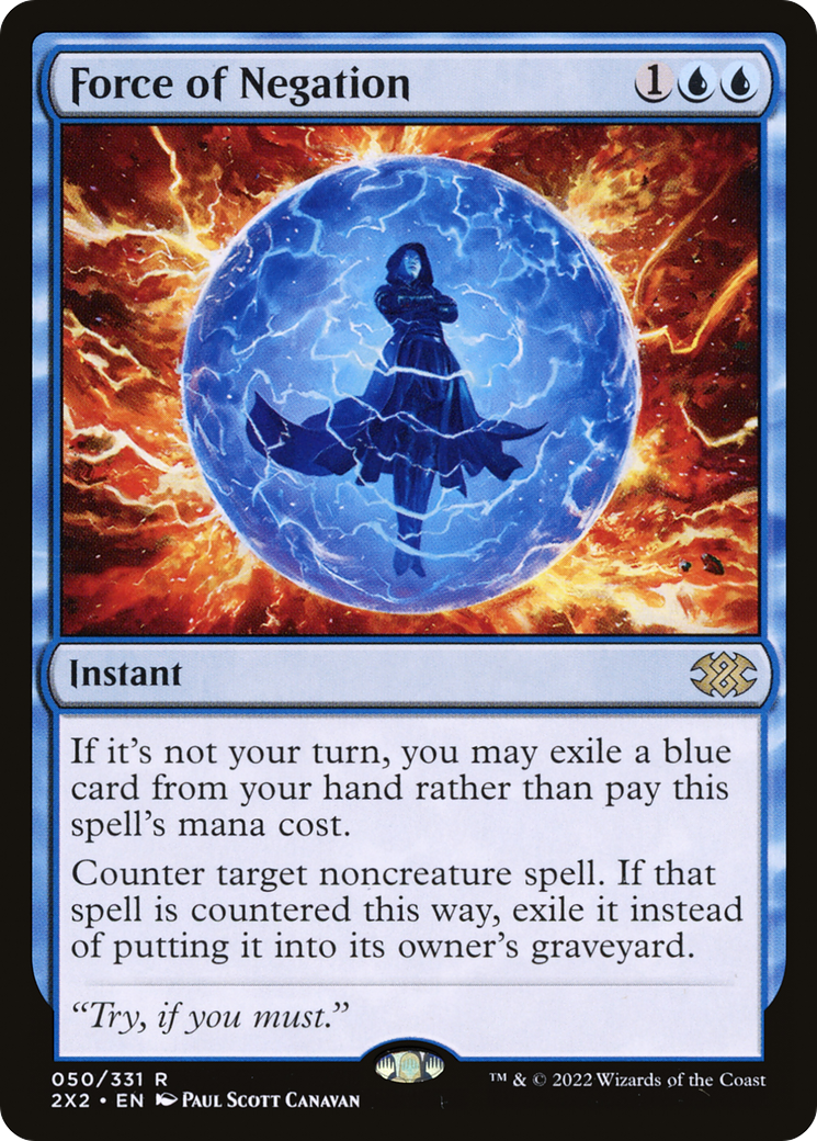 Force of Negation (2X2-050) - Double Masters 2022 Foil