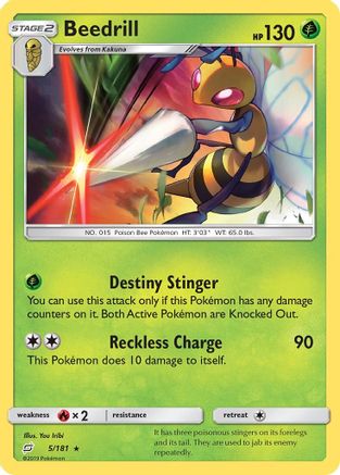 Beedrill 005/181 - SM  Team Up Reverse Holofoil