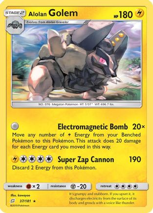 Alolan Golem 037/181 - SM  Team Up