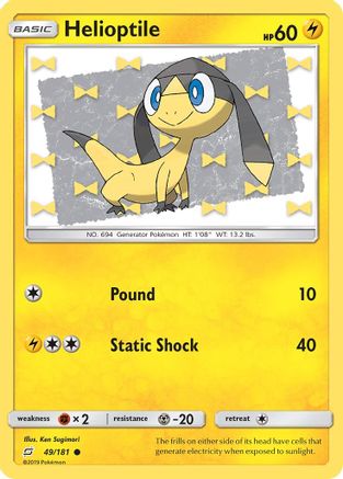 Helioptile 049/181 - SM  Team Up Reverse Holofoil