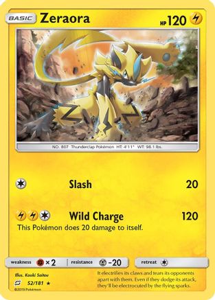 Zeraora 052/181 - SM  Team Up Reverse Holofoil