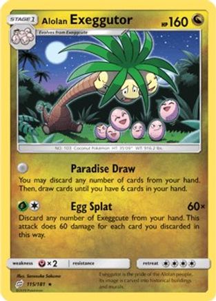 Alolan Exeggutor 115/181 - SM  Team Up Reverse Holofoil