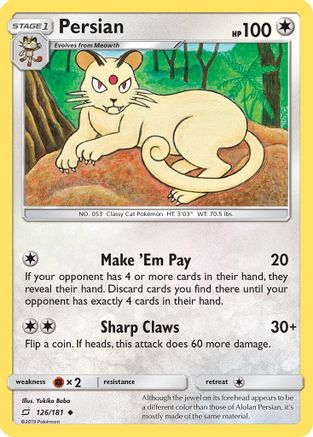 Persian 126/181 - SM  Team Up Reverse Holofoil