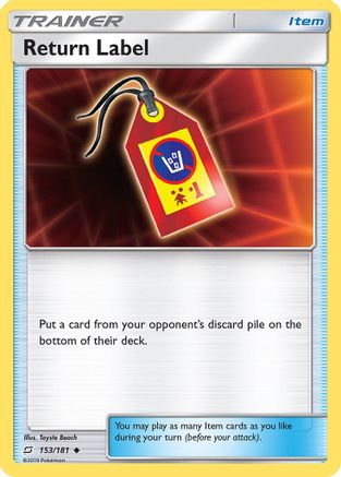 Return Label 153/181 - SM  Team Up Reverse Holofoil