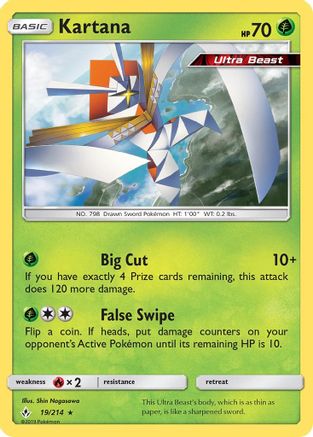 Kartana 019/214 - SM  Unbroken Bonds Reverse Holofoil