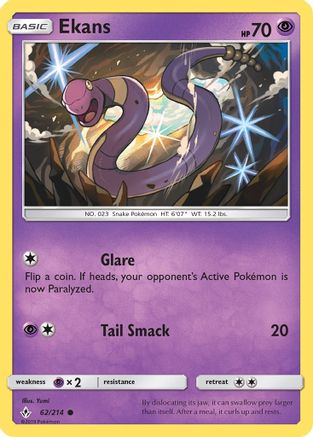 Ekans 062/214 - SM  Unbroken Bonds Reverse Holofoil