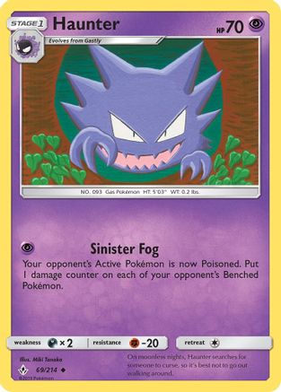 Haunter 069/214 - SM  Unbroken Bonds Reverse Holofoil