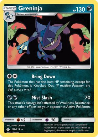 Greninja 117/214 - SM  Unbroken Bonds Reverse Holofoil