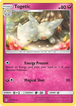 Togetic 137/214 - SM  Unbroken Bonds Reverse Holofoil