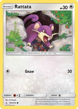 Rattata 143/214 - SM  Unbroken Bonds Reverse Holofoil