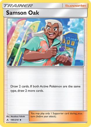 Samson Oak 185/214 - SM  Unbroken Bonds Reverse Holofoil