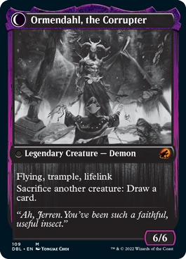 Jerren, Corrupted Bishop // Ormendahl, the Corrupter (DBL-109) - Innistrad: Double Feature: (Double Faced Transform) Foil