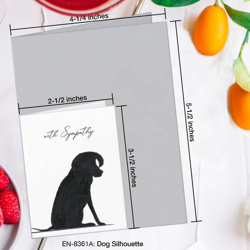 Dog Silhouette, Greeting Card (#8361A)