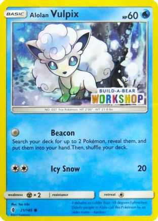 Alolan Vulpix (Build-A-Bear Workshop Exclusive) 021/145 - Miscellaneous Cards & Products