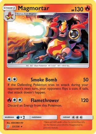 Magmortar 022/236 - SM  Unified Minds Reverse Holofoil