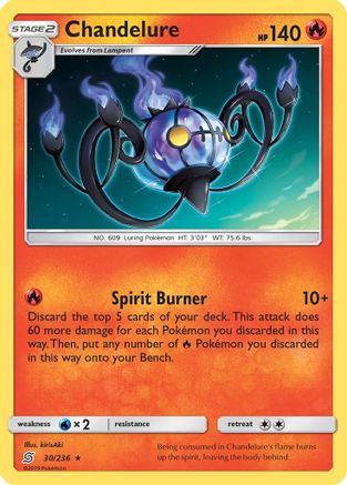 Chandelure 030/236 - SM  Unified Minds Reverse Holofoil