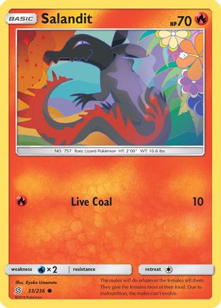 Salandit 033/236 - SM  Unified Minds Reverse Holofoil