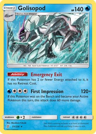 Golisopod 051/236 - SM  Unified Minds Reverse Holofoil