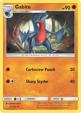 Gabite 113/236 - SM  Unified Minds Reverse Holofoil