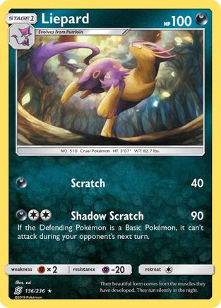 Liepard 136/236 - SM  Unified Minds Reverse Holofoil