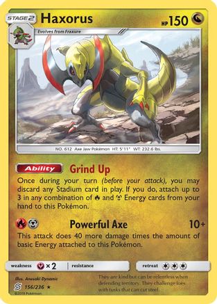 Haxorus 156/236 - SM  Unified Minds Holofoil