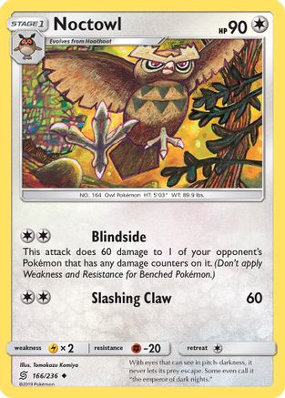 Noctowl 166/236 - SM  Unified Minds Reverse Holofoil