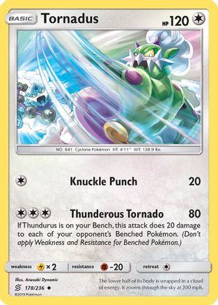 Tornadus 178/236 - SM  Unified Minds Reverse Holofoil