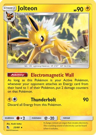 Jolteon 023/68 - Hidden Fates Reverse Holofoil