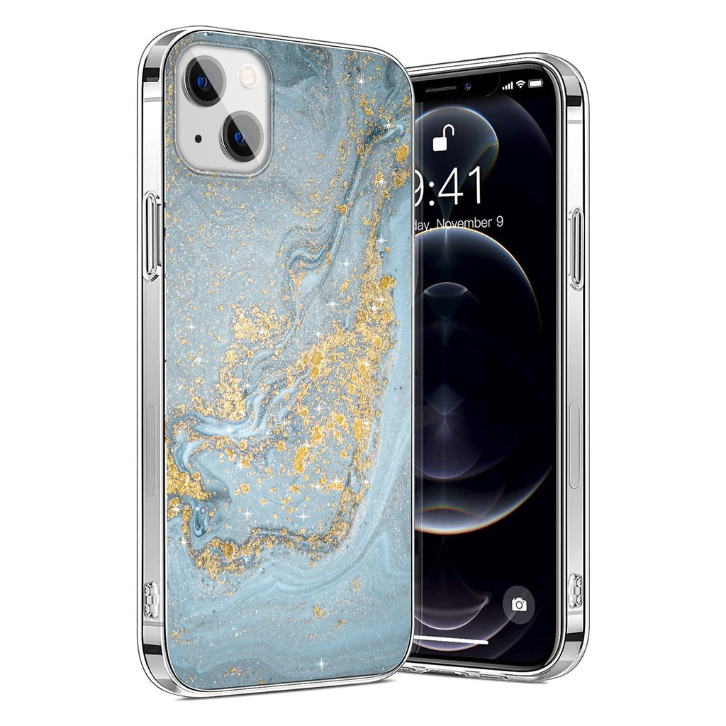 iPhone 13/14 Blue Marble Case - Elegant Protection | Inspire Series