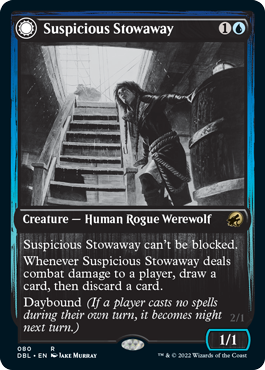 Suspicious Stowaway // Seafaring Werewolf (DBL-080) - Innistrad: Double Feature: (Double Faced Transform)