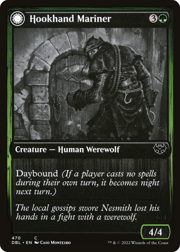 Hookhand Mariner // Riphook Raider (DBL-470) - Innistrad: Double Feature: (Double Faced Transform) Foil