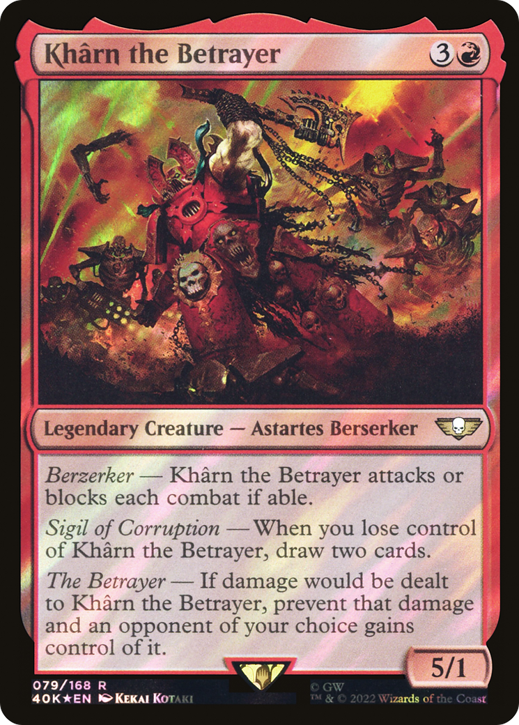 Khârn the Betrayer (40K-79★) - Warhammer 40,000 Commander Foil