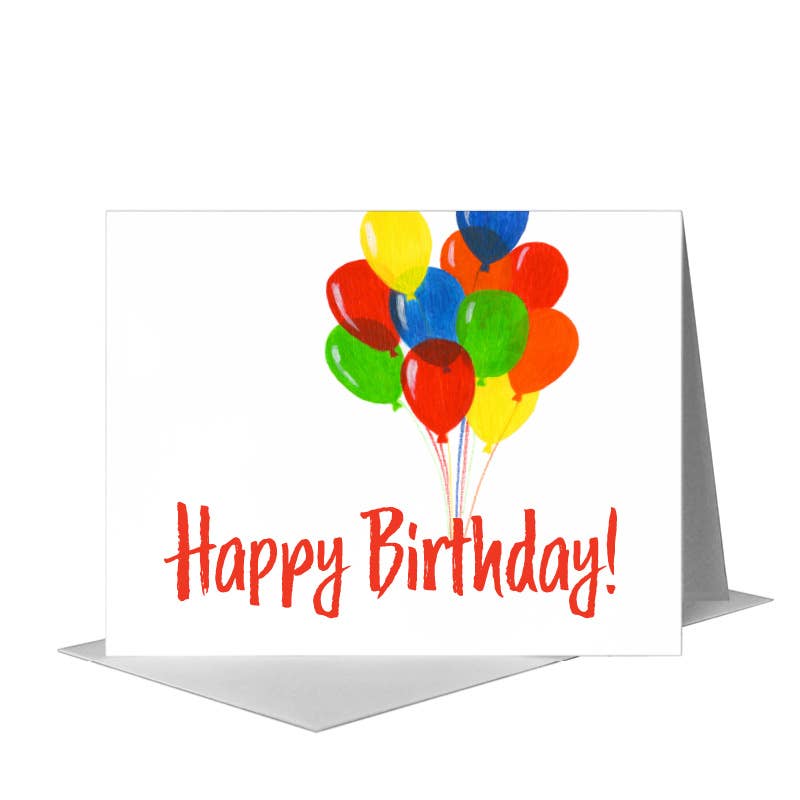 Balloon Bunch, Greeting Card (#8015E)