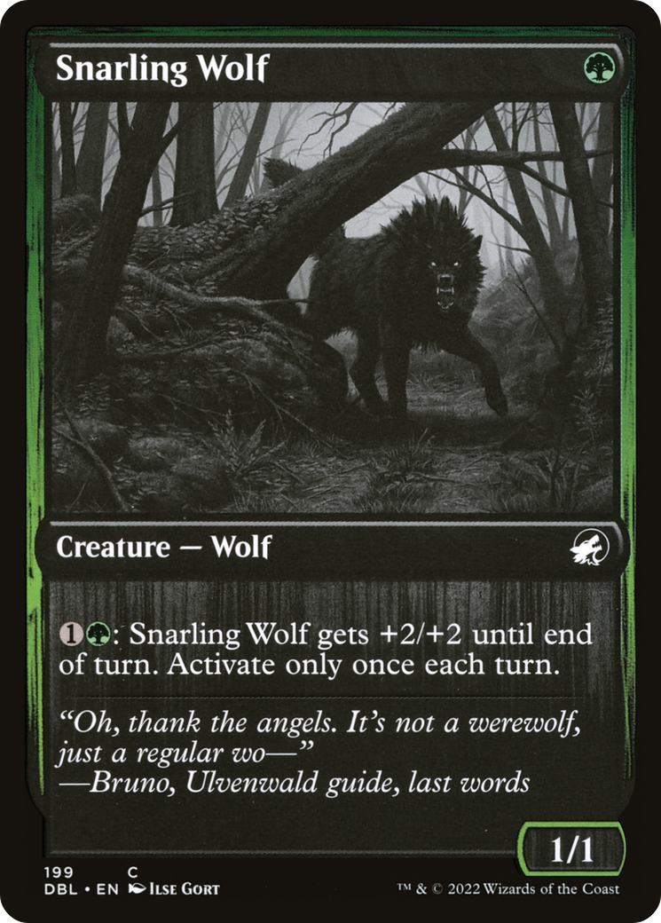 Snarling Wolf (DBL-199) - Innistrad: Double Feature Foil