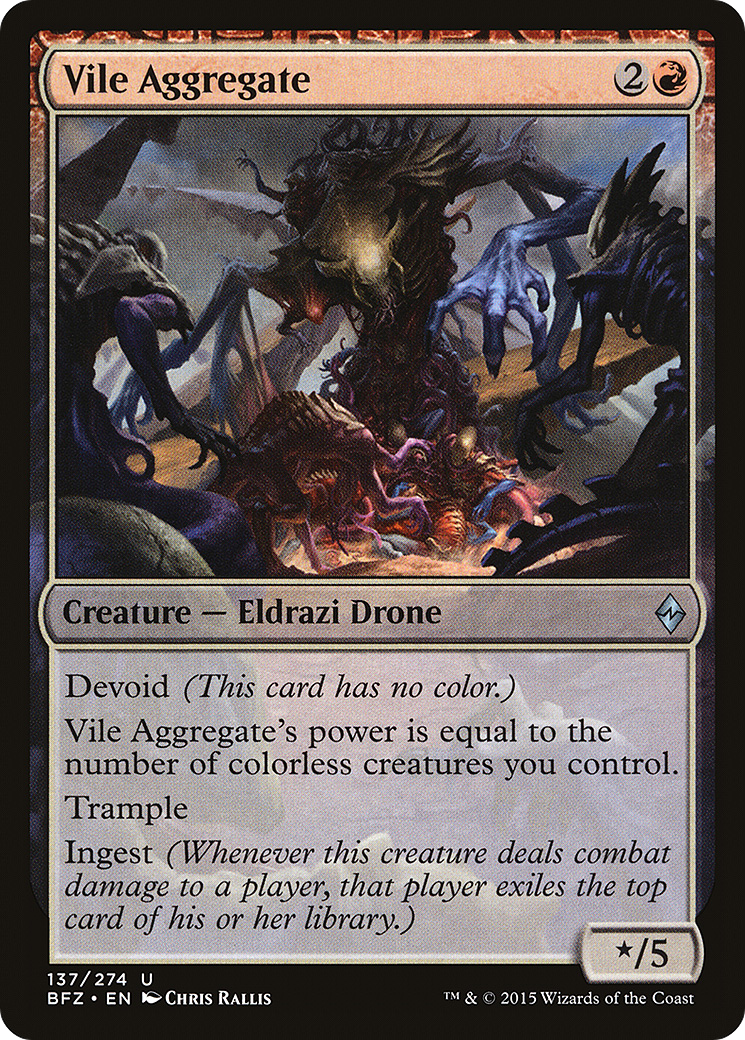 Vile Aggregate (BFZ-137) - Battle for Zendikar: (devoid) Foil