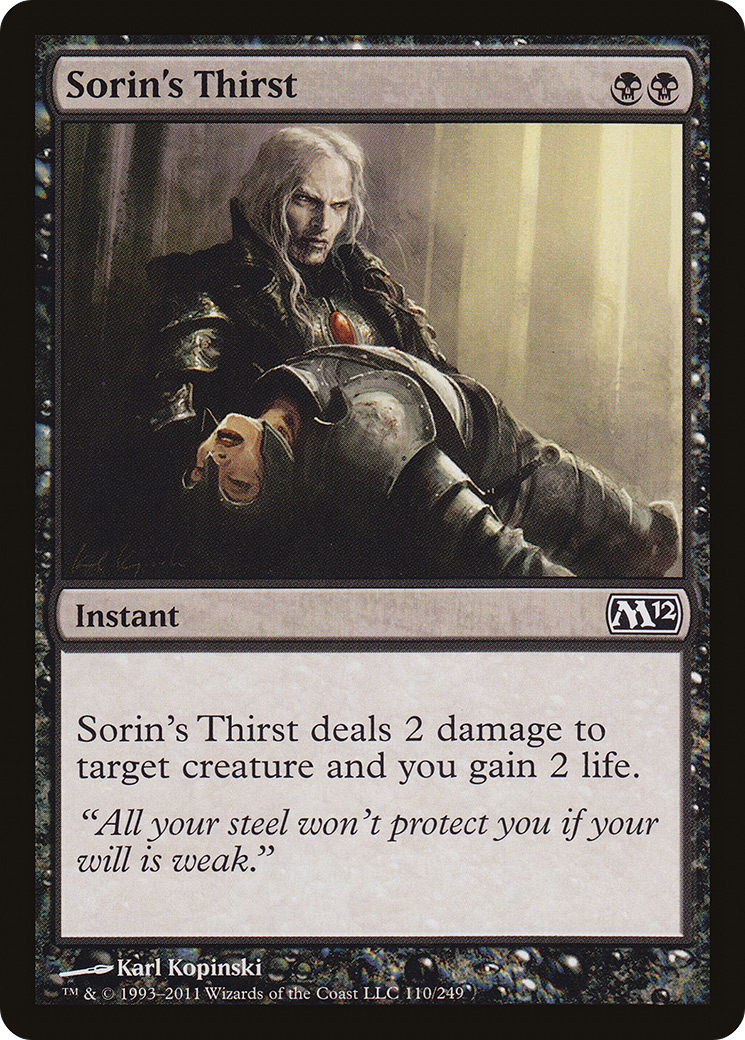 Sorin's Thirst (M12-110) - Magic 2012 Foil