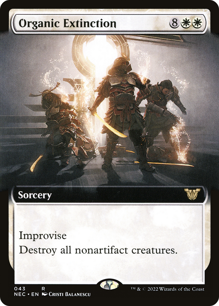 Organic Extinction (NEC-043) - Neon Dynasty Commander: (Extended Art)