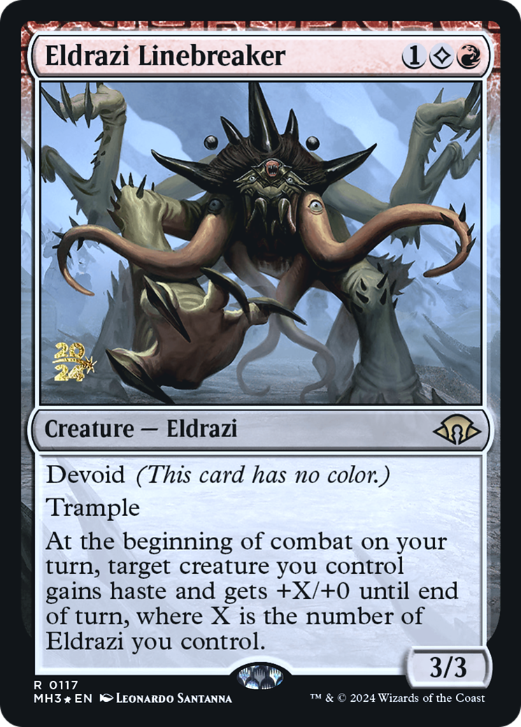 Eldrazi Linebreaker (PRE-117) - Modern Horizons 3 Promos: (devoid) Foil