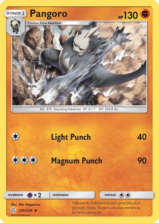 Pangoro 120/236 - SM  Cosmic Eclipse Reverse Holofoil