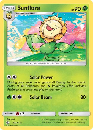 Sunflora 008/236 - SM  Cosmic Eclipse Reverse Holofoil