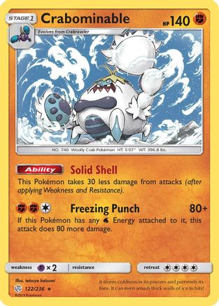 Crabominable 122/236 - SM  Cosmic Eclipse Reverse Holofoil