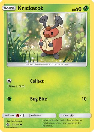 Kricketot 013/236 - SM  Cosmic Eclipse Reverse Holofoil