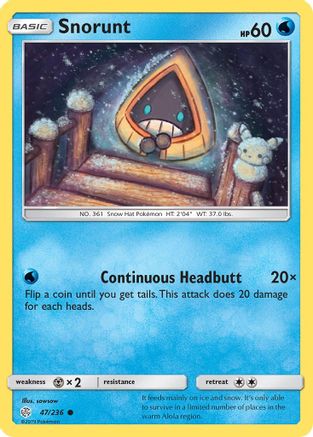 Snorunt 047/236 - SM  Cosmic Eclipse Reverse Holofoil