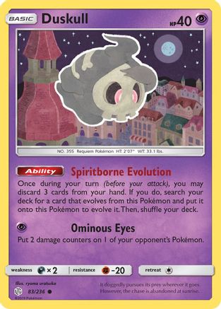 Duskull 083/236 - SM  Cosmic Eclipse