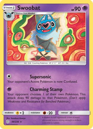 Swoobat 088/236 - SM  Cosmic Eclipse Reverse Holofoil