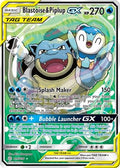 Blastoise & Piplup GX (Alternate Full Art) 215/236 - SM  Cosmic Eclipse Holofoil