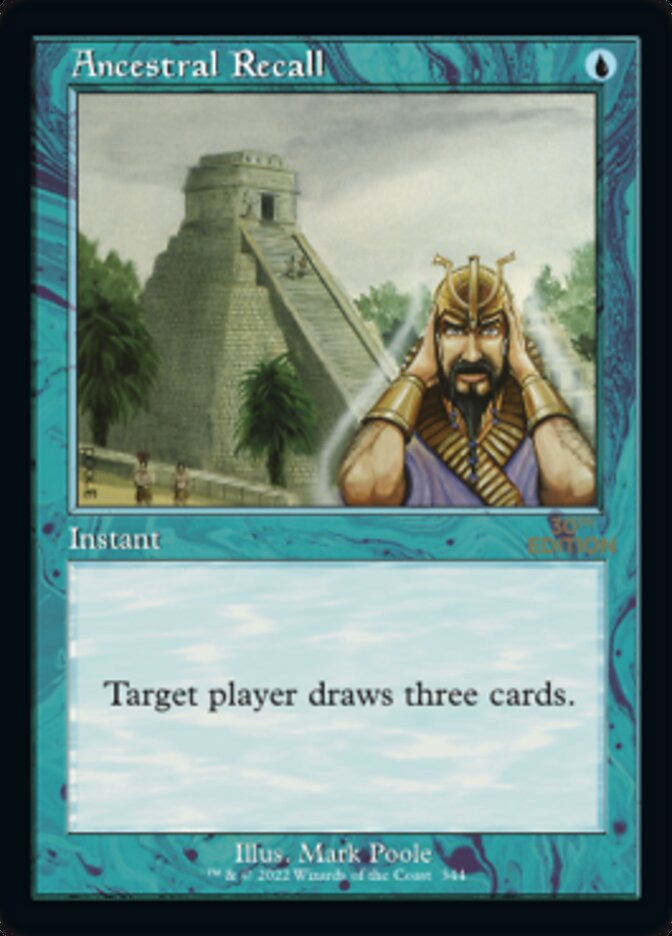 Ancestral Recall (Retro Frame) (30A-344) - 30th Anniversary Edition