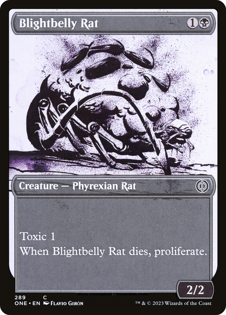 Blightbelly Rat (ONE-289) - Phyrexia: All Will Be One: (Showcase)