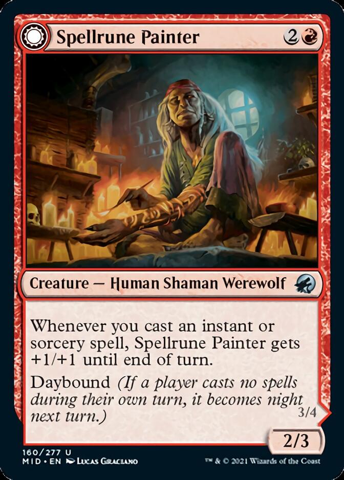 Spellrune Painter // Spellrune Howler (MID-160) - Innistrad: Midnight Hunt: (Double Faced Transform)