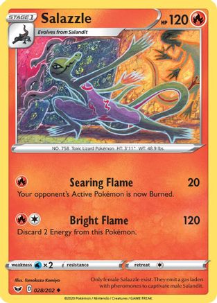 Salazzle 028/202 - SWSH01 Sword & Shield Base Set